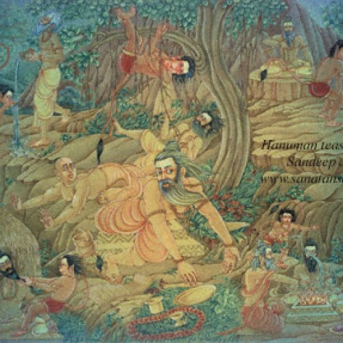Hanuman teasing Saints by Sandeep Johari